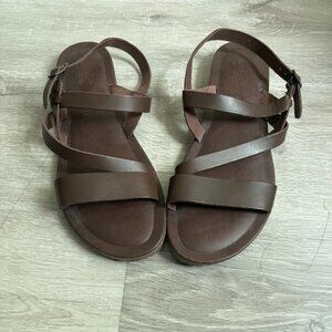 Seychelles strappy Brown Leather sandals sz10